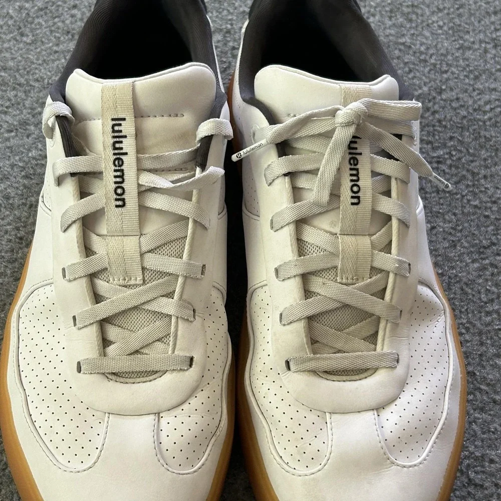 Lululemon Shoes Mens 11.5 Cityverse Perforated White Leather Gum Sneaker